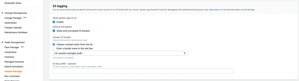 session manager audit network security